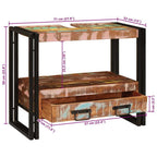 Mueble Tocador con cajón Multicolor Madera sólida recuperada