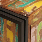Mueble de lavabo con puerta Multicolor Madera sólida recuperada