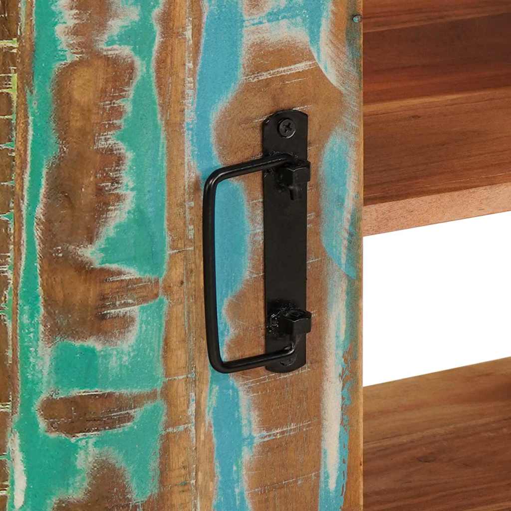 Mueble de lavabo con puerta Multicolor Madera sólida recuperada