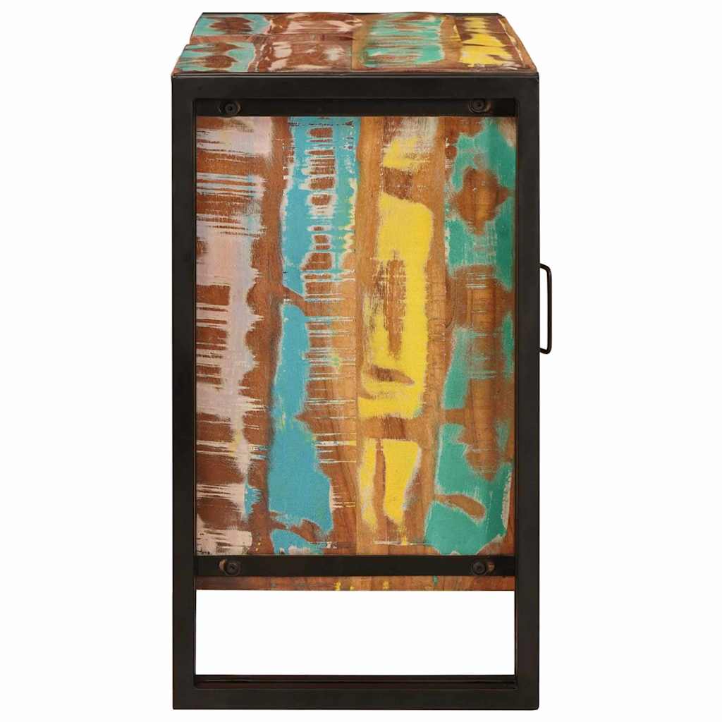 Mueble de lavabo con puerta Multicolor Madera sólida recuperada