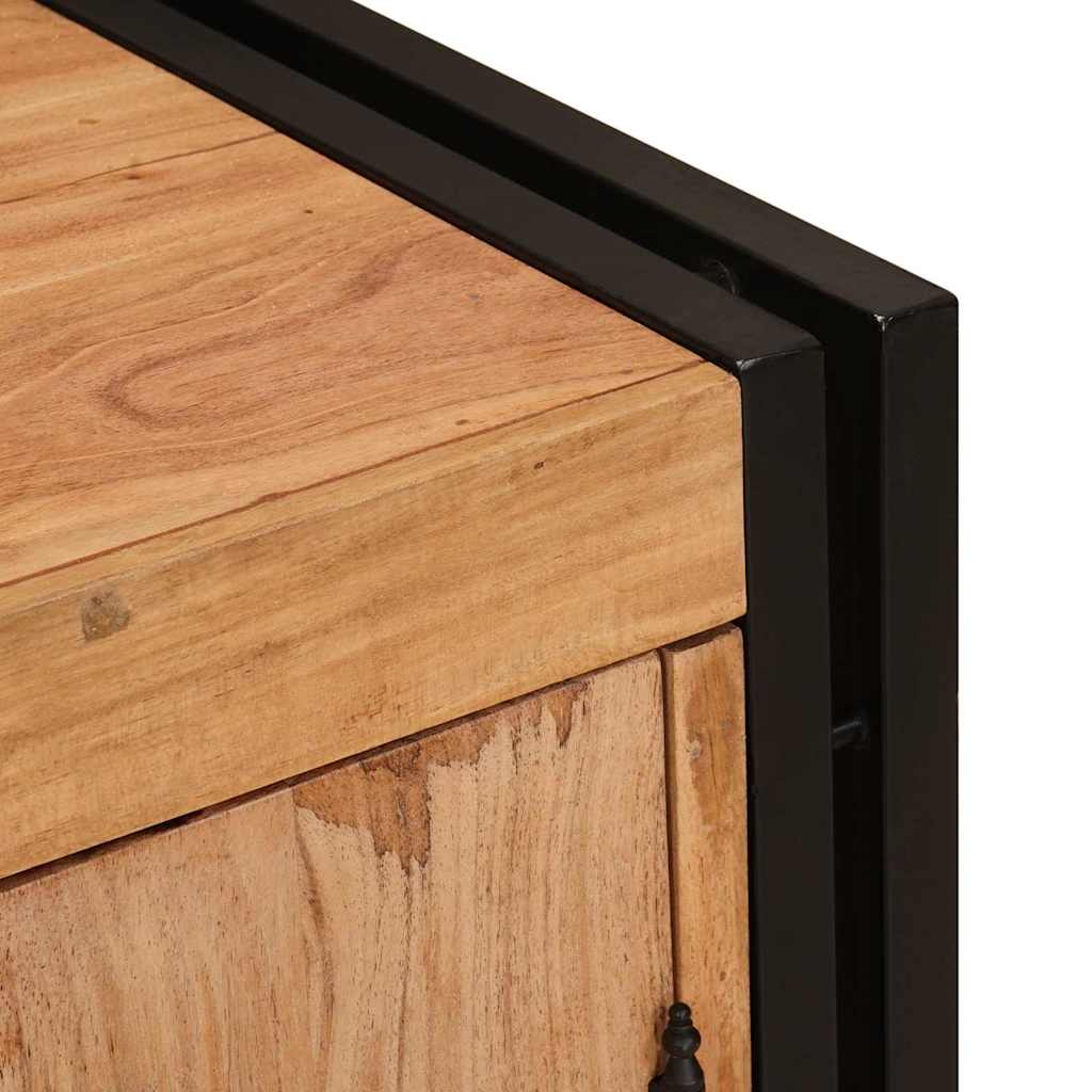 Armario de Noche Marrón 66 x 35 x 76 cm madera maciza de acacia