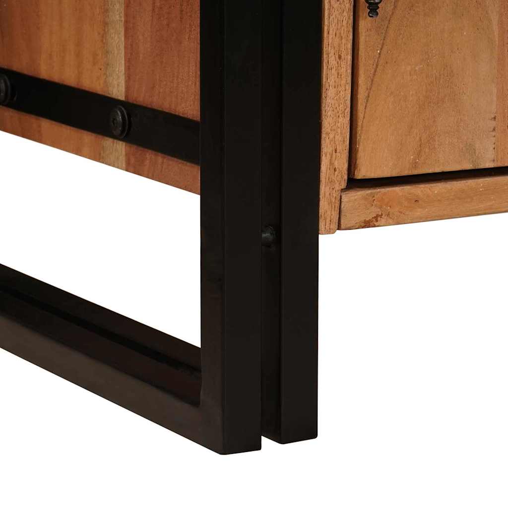 Armario de Noche Marrón 66 x 35 x 76 cm madera maciza de acacia