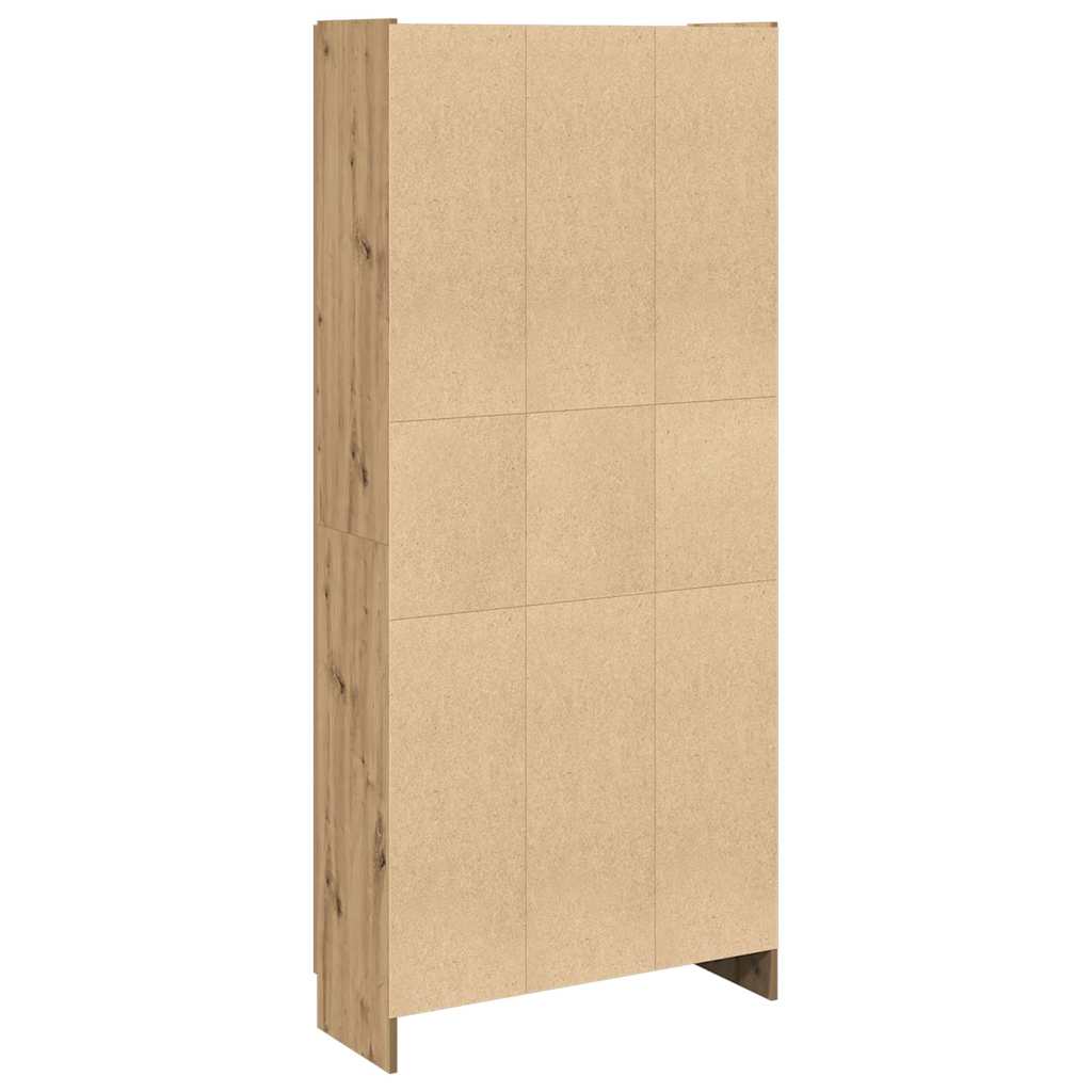 Aparador alto madera ingeniería roble artisan 82,5x30,5x185 cm
