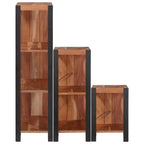 Estante de libros 3 pcs Marrón 50 x 30 x 110 cm