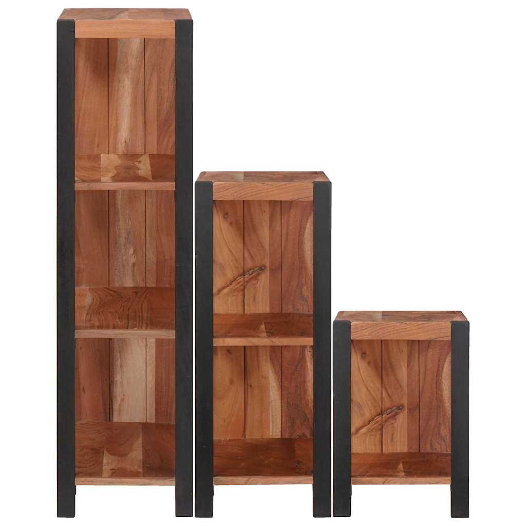 Estante de libros 3 pcs Marrón 50 x 30 x 110 cm