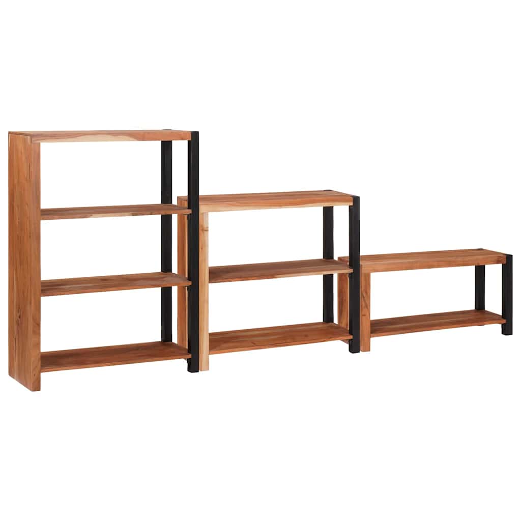 3 Piece Bookshelf Brown 50 x 30 x 110 cm