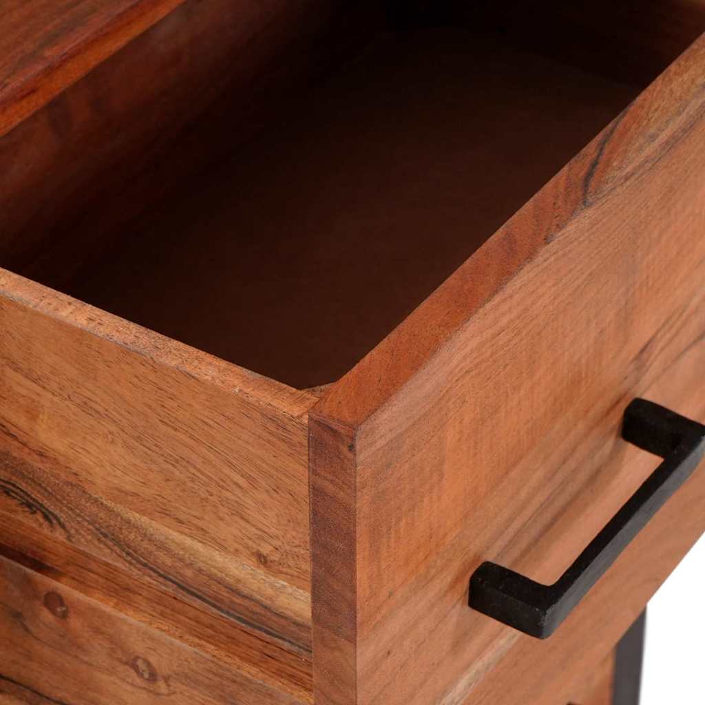 Aparador 3 pcs Marrón 110 x 30 x 75 cm Madera de Acacia Sólida