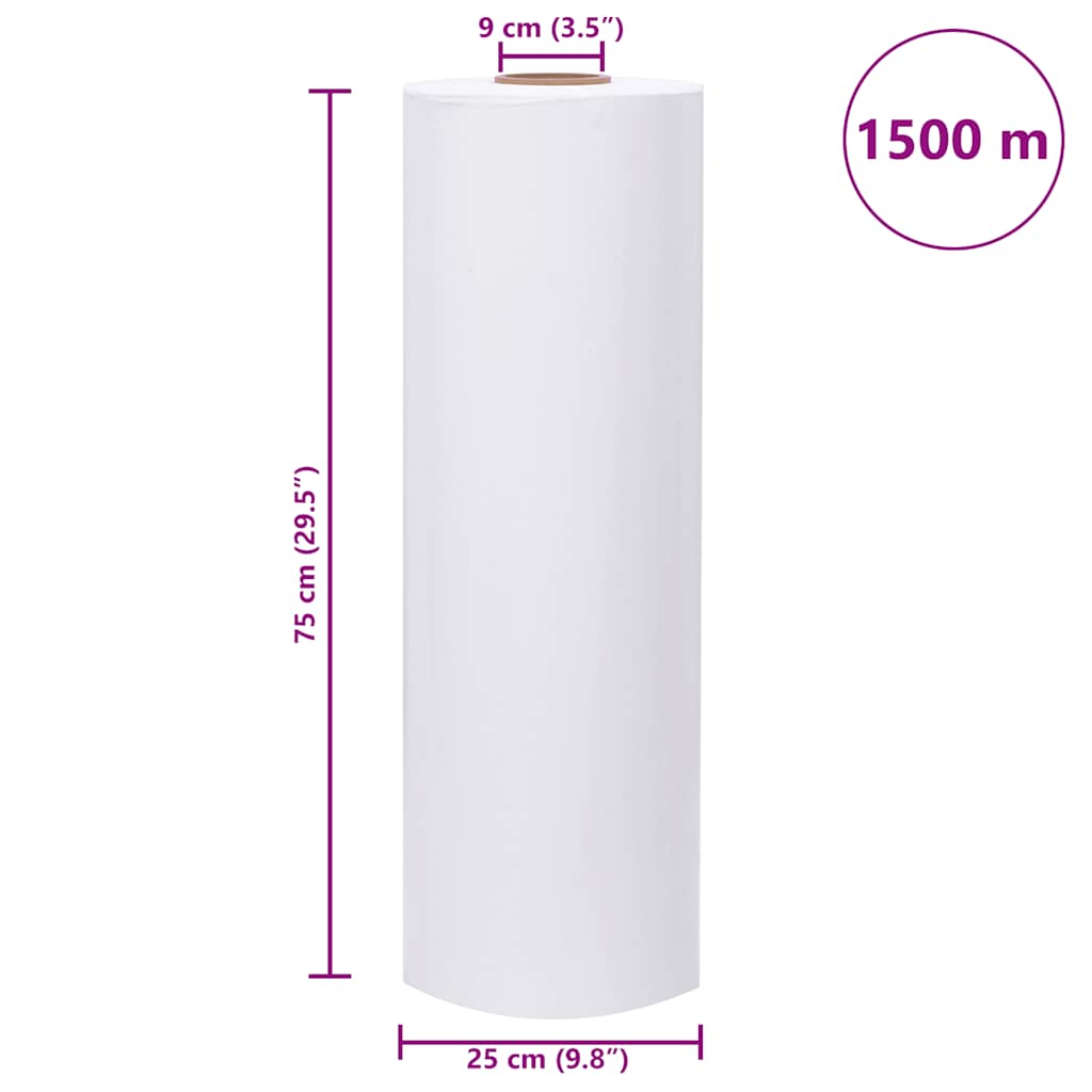 Agricultural Stretch Film blanco 25 µm 75 cm x 1500 m