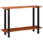 Console Table with Shelf Brown and Black 110 x 30 x 75 cm