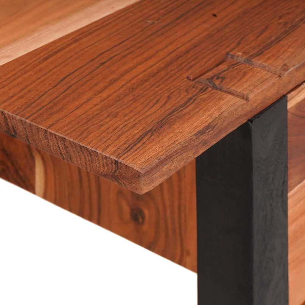 Mesa Consola con cajón Marrón y Negro 110 x 30 x 75 cm