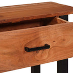 Mesa Consola con cajón Marrón y Negro 110 x 30 x 75 cm