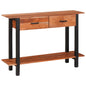 Mesa Consola con cajón Marrón y Negro 110 x 30 x 75 cm