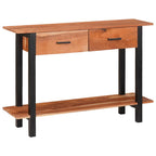 Mesa Consola con cajón Marrón y Negro 110 x 30 x 75 cm