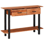 Mesa Consola con cajón Marrón y Negro 110 x 30 x 75 cm