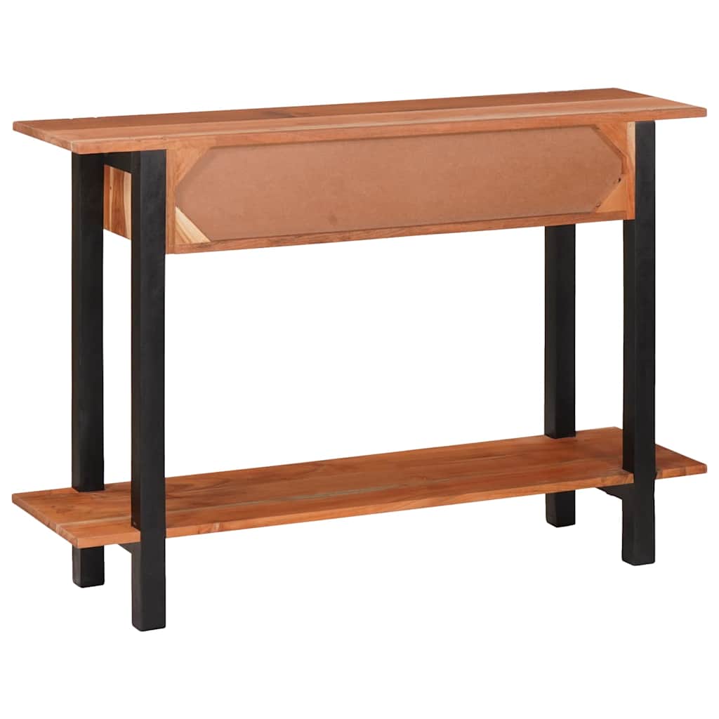 Mesa Consola con cajón Marrón y Negro 110 x 30 x 75 cm