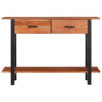 Mesa Consola con cajón Marrón y Negro 110 x 30 x 75 cm