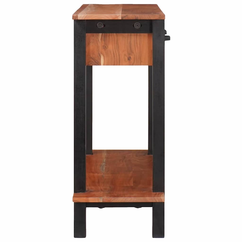 Mesa Consola con cajón Marrón y Negro 110 x 30 x 75 cm