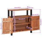Aparador Marrón 70 x 30 x 75 cm Madera de Acacia Sólida