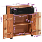 Aparador Marrón 55 x 30 x 75 cm Madera de Acacia Sólida