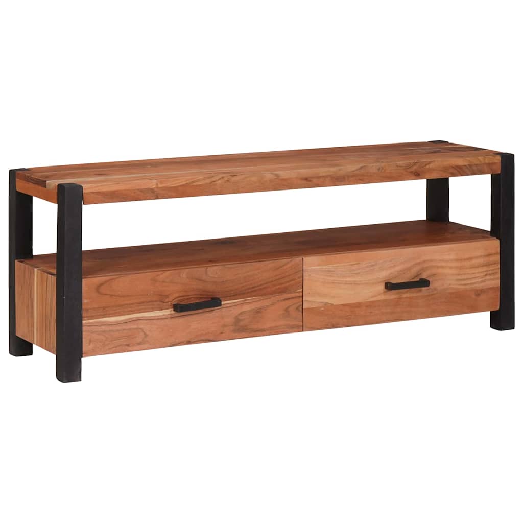 Mueble de TV Marrón 110 x 30 x 40 cm madera maciza de acacia