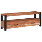 Mueble de TV Marrón 110 x 30 x 40 cm madera maciza de acacia