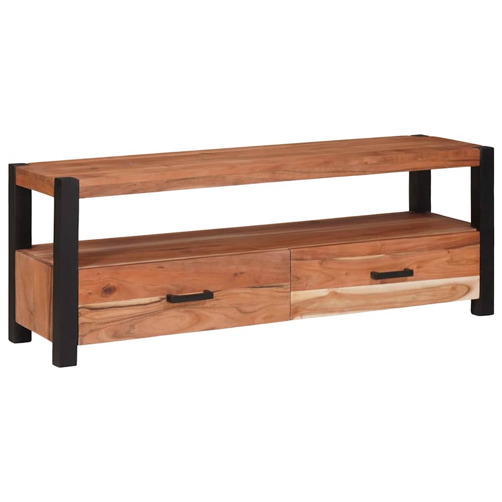 Mueble de TV Marrón 110 x 30 x 40 cm madera maciza de acacia