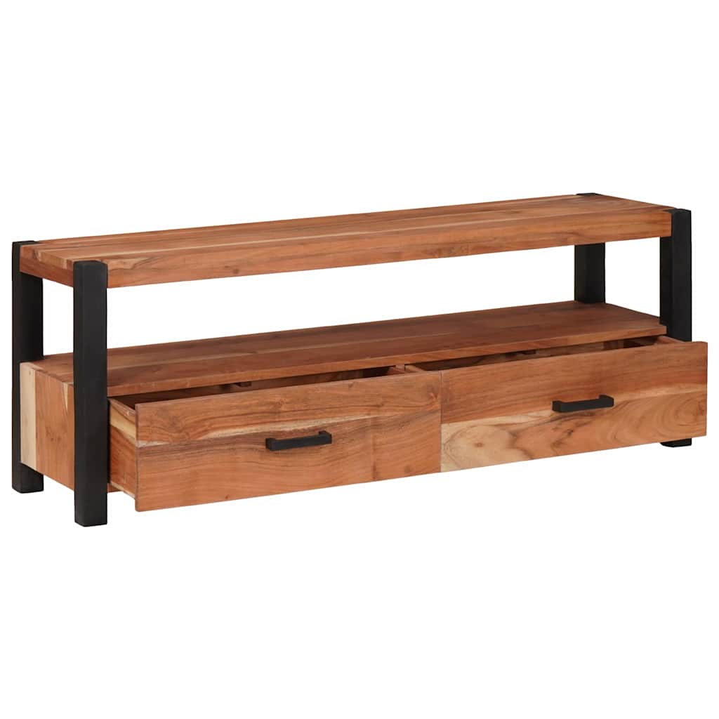 Mueble de TV Marrón 110 x 30 x 40 cm madera maciza de acacia