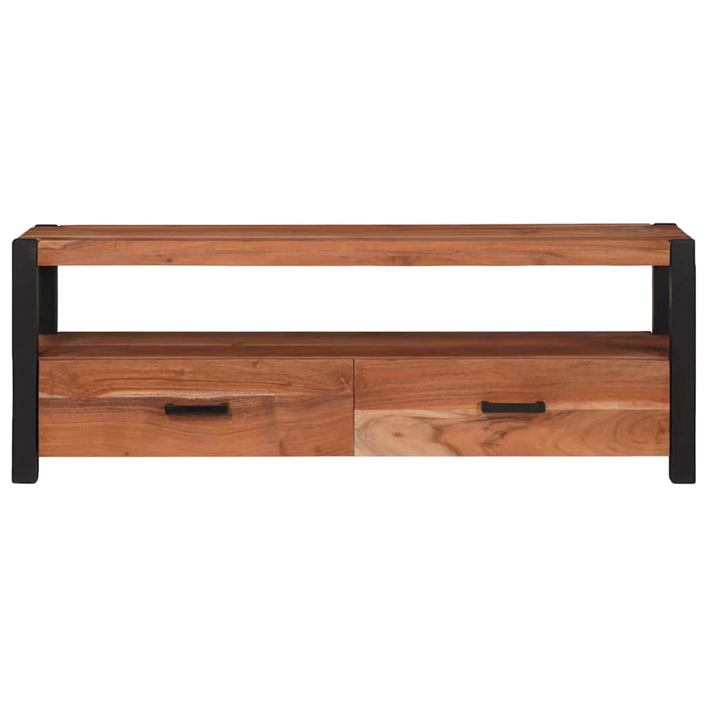 Mueble de TV Marrón 110 x 30 x 40 cm madera maciza de acacia