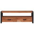 Mueble de TV Marrón 110 x 30 x 40 cm madera maciza de acacia