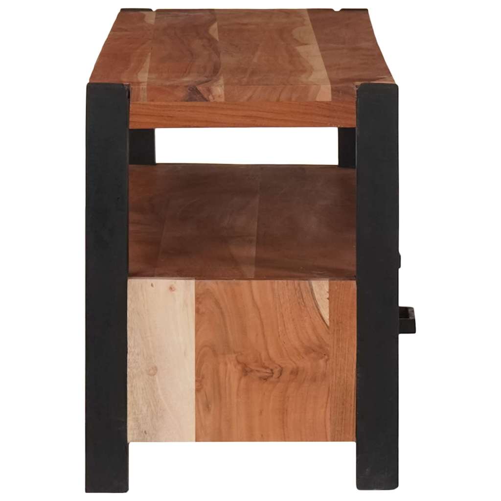 Mueble de TV Marrón 110 x 30 x 40 cm madera maciza de acacia