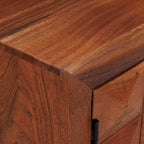 Mueble de TV con estante Marrón miel 112 x 30 x 48 cm