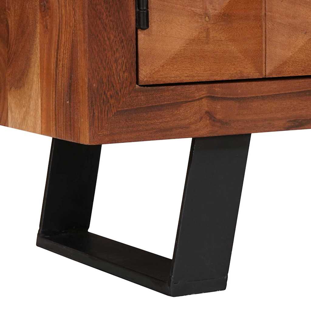 Mueble de TV con estante Marrón miel 112 x 30 x 48 cm