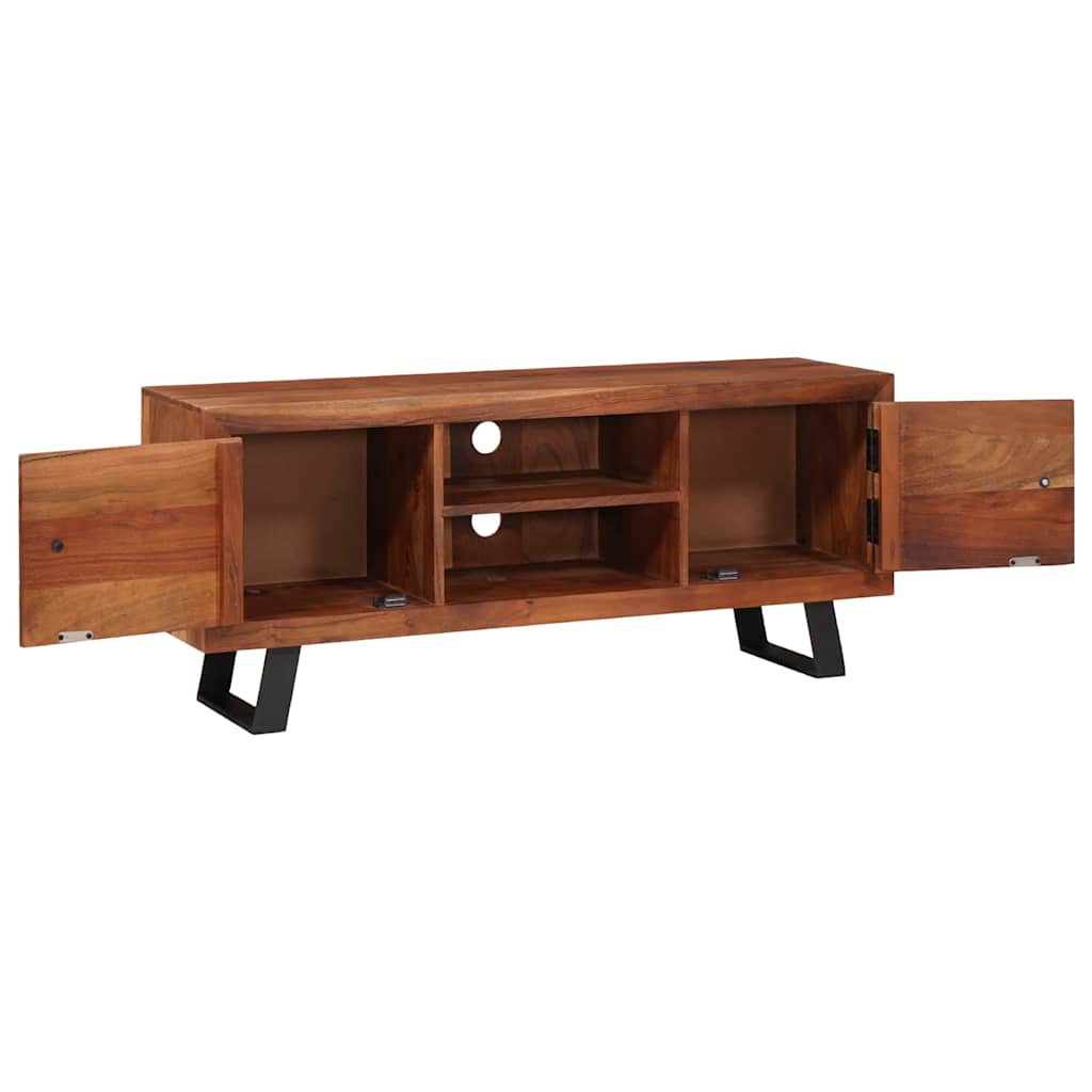 Mueble de TV con estante Marrón miel 112 x 30 x 48 cm