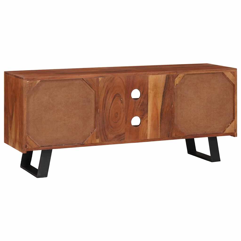 Mueble de TV con estante Marrón miel 112 x 30 x 48 cm