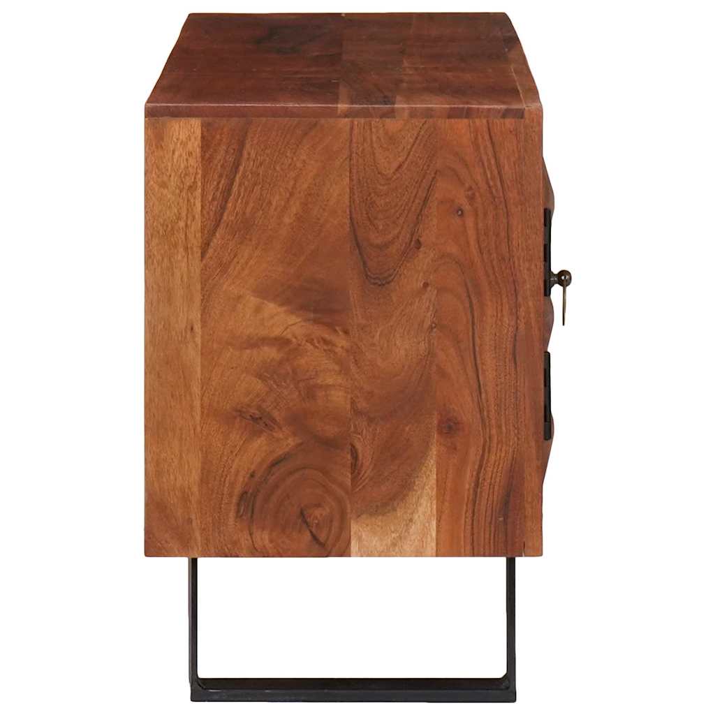 Mueble de TV con estante Marrón miel 112 x 30 x 48 cm