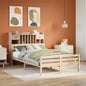 Cama con estantería sin colchón madera maciza 100x200 cm