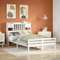 Cama con estantería sin colchón madera maciza 100x200 cm