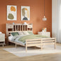 Cama con estantería sin colchón madera maciza 100x200 cm