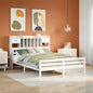 Cama con estantería sin colchón madera maciza 100x200 cm