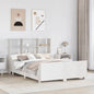 Cama con estantería sin colchón madera maciza 100x200 cm