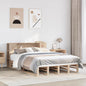 Cama con estantería sin colchón madera maciza 100x200 cm