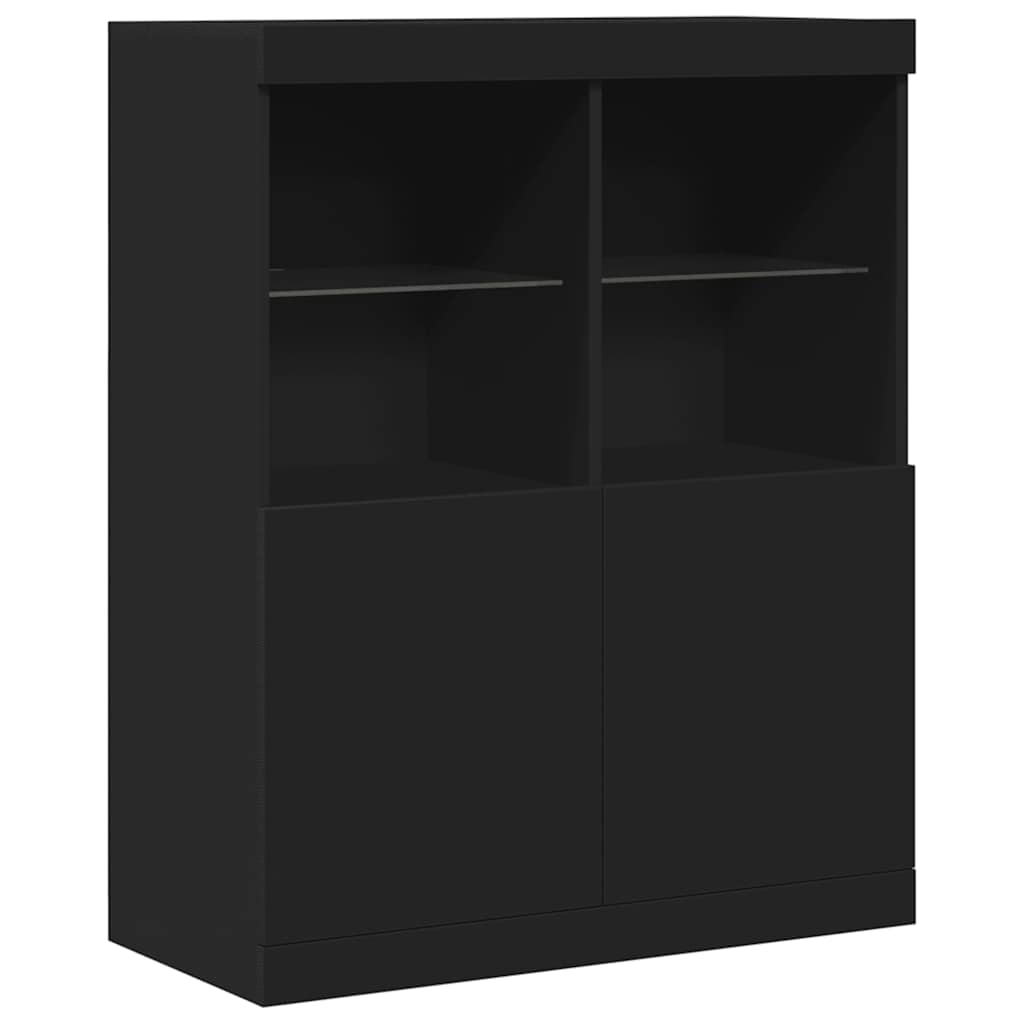 Aparador negro 81x37x100 cm madera de ingeniería