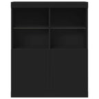 Aparador negro 81x37x100 cm madera de ingeniería