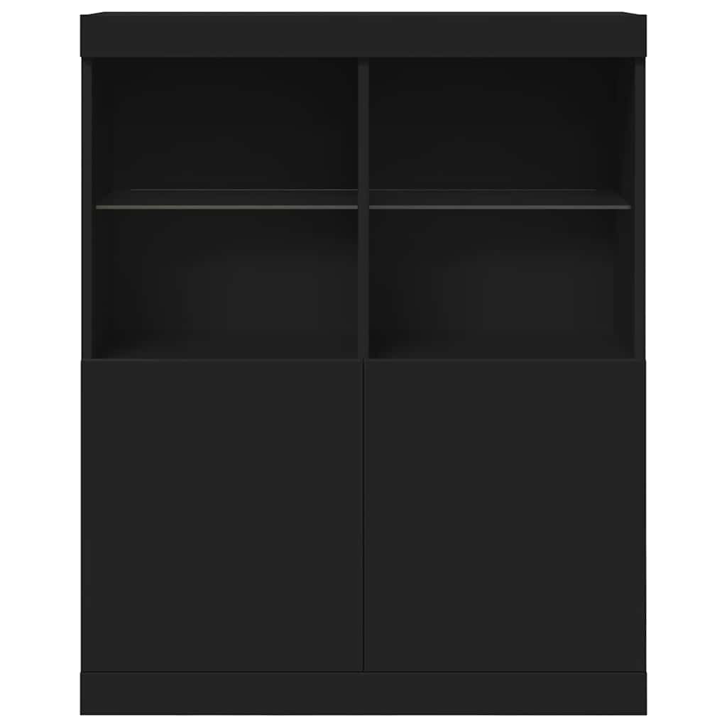 Aparador negro 81x37x100 cm madera de ingeniería