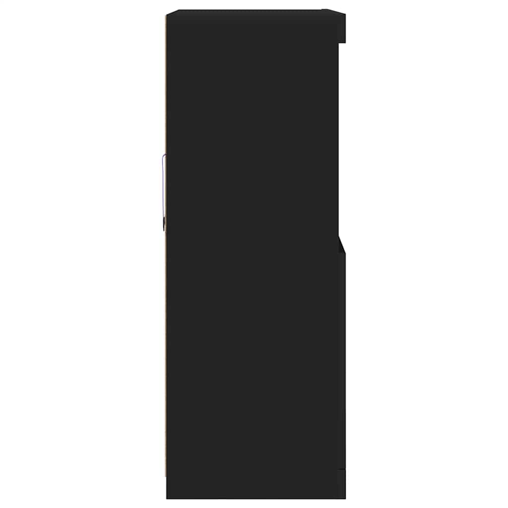 Aparador negro 81x37x100 cm madera de ingeniería