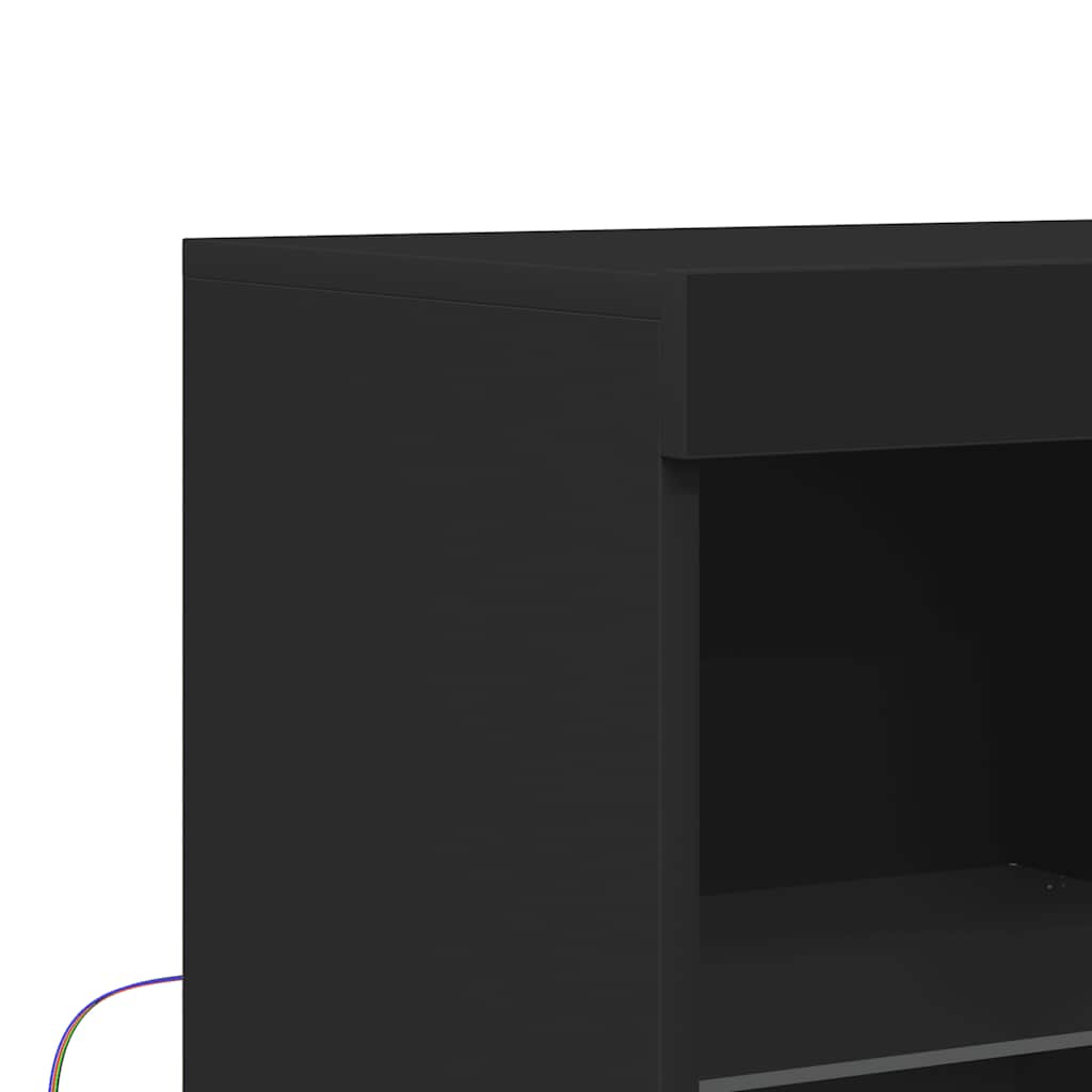 Aparador negro 81x37x100 cm madera de ingeniería