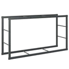 Leñero de acero negro 110x30x61 cm