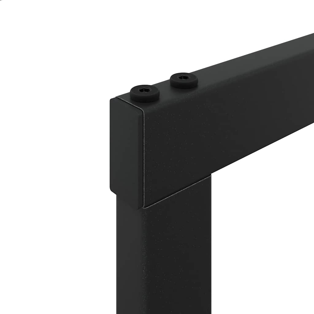 Leñero de acero negro 110x30x61 cm