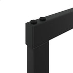 Leñero de acero negro 110x30x61 cm