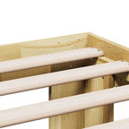 Estructura de cama sin colchón 135x190 cm madera maciza de roble
